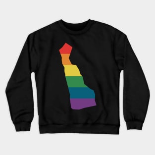 Delaware State Rainbow Crewneck Sweatshirt